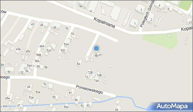 Zabrze, Bytomskich Strzelców, 59, mapa Zabrza