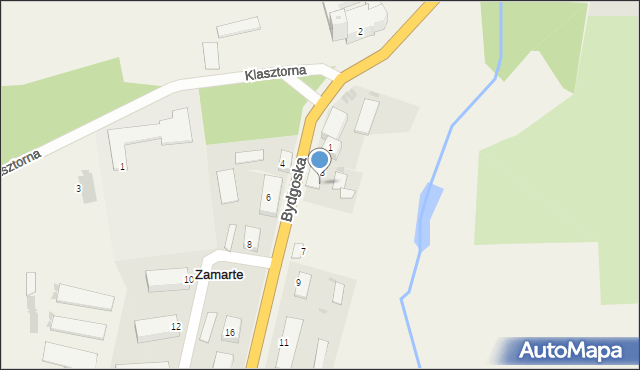 Zamarte, Bydgoska, 5, mapa Zamarte