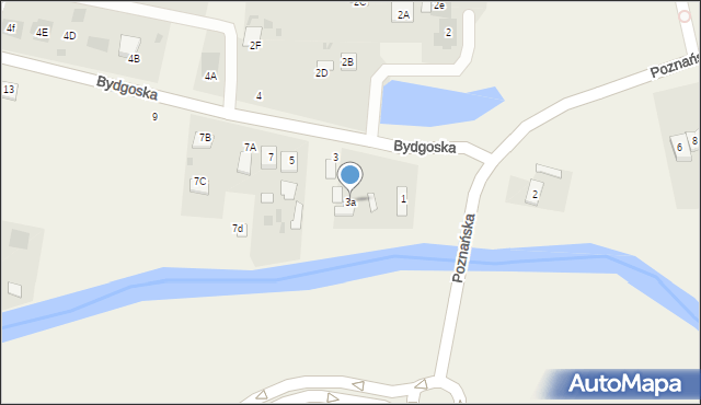 Zamość, Bydgoska, 3a, mapa Zamościa