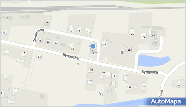 Zamość, Bydgoska, 4A, mapa Zamościa