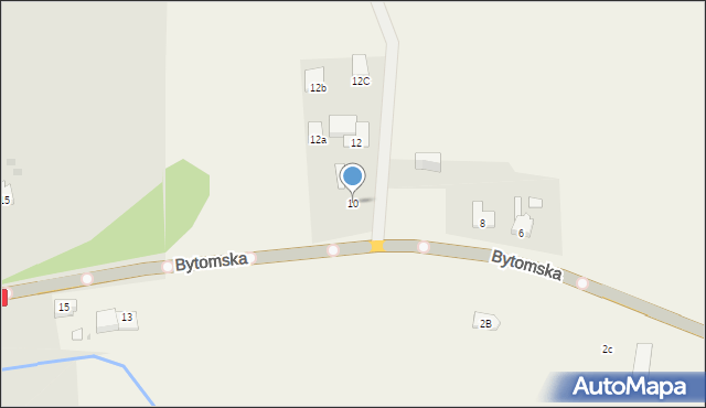 Zawada, Bytomska, 10, mapa Zawada