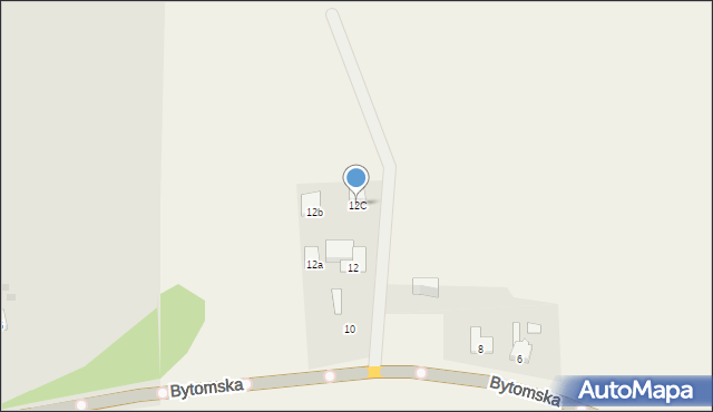 Zawada, Bytomska, 12C, mapa Zawada