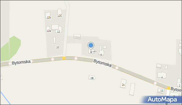 Zawada, Bytomska, 8, mapa Zawada