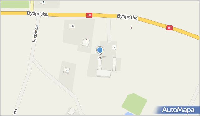 Zielonczyn, Bydgoska, 2a, mapa Zielonczyn