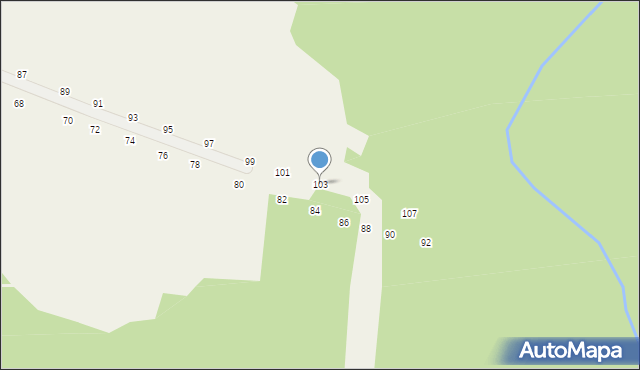 Będkowice, Bzowskich, 103, mapa Będkowice