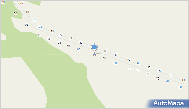 Będkowice, Bzowskich, 64, mapa Będkowice