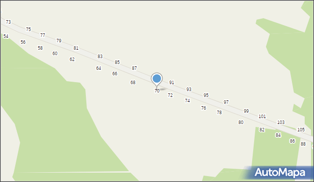 Będkowice, Bzowskich, 70, mapa Będkowice