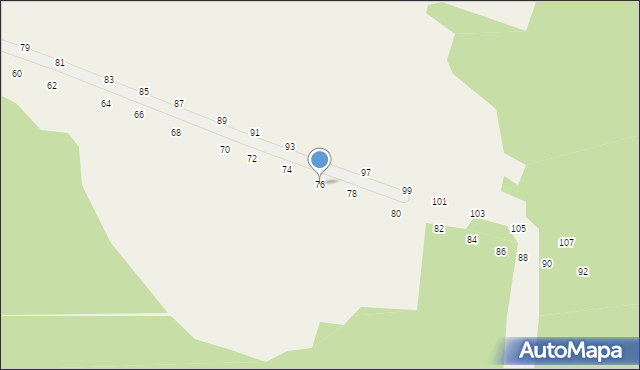 Będkowice, Bzowskich, 76, mapa Będkowice