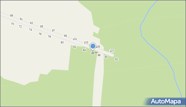 Będkowice, Bzowskich, 86, mapa Będkowice