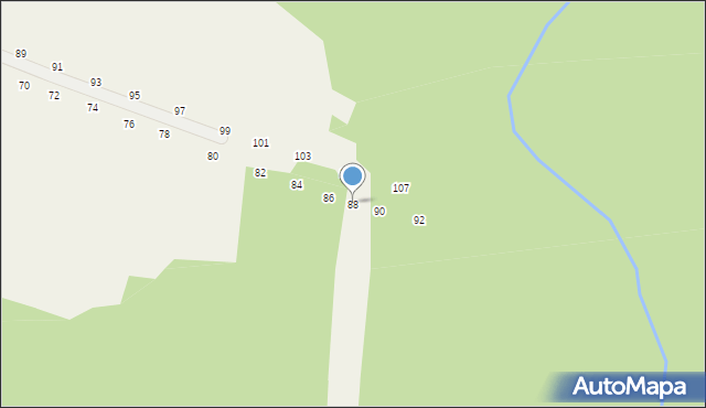 Będkowice, Bzowskich, 88, mapa Będkowice