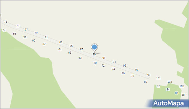 Będkowice, Bzowskich, 89, mapa Będkowice