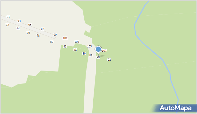 Będkowice, Bzowskich, 90, mapa Będkowice