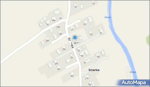 Bzianka, Bzianka, 49, mapa Bzianka