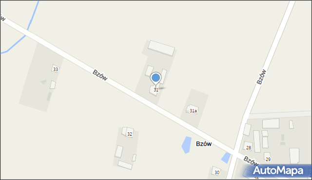 Bzów, Bzów, 31, mapa Bzów