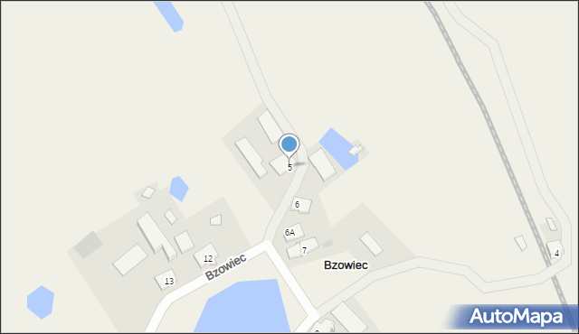 Bzowiec, Bzowiec, 5, mapa Bzowiec