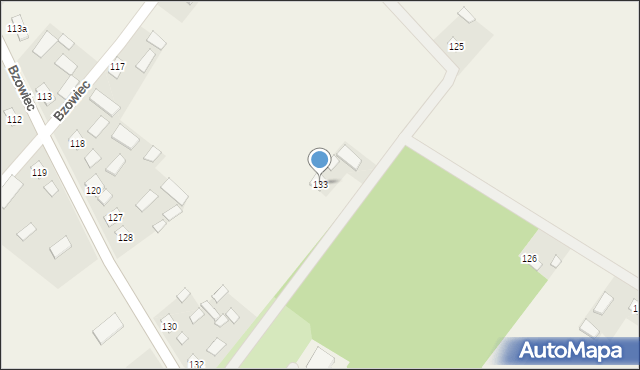 Bzowiec, Bzowiec, 133, mapa Bzowiec