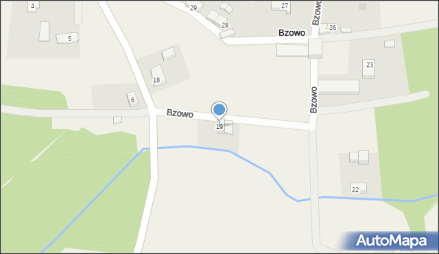 Bzowo, Bzowo, 19, mapa Bzowo