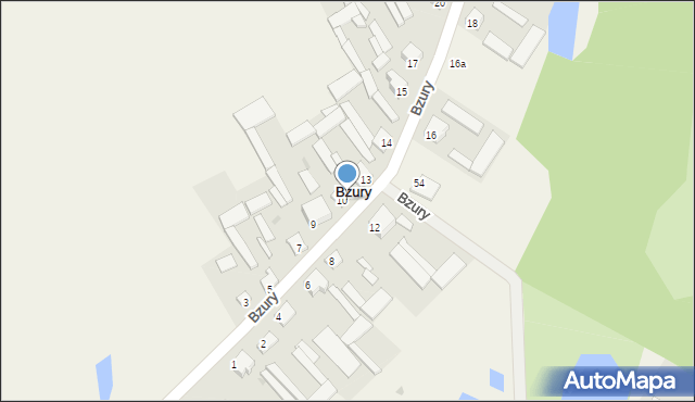 Bzury, Bzury, 11, mapa Bzury