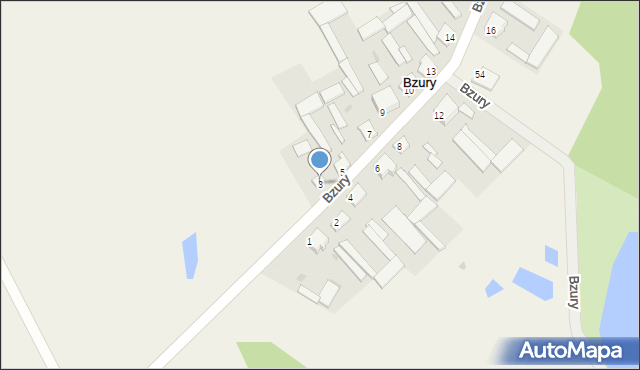 Bzury, Bzury, 3, mapa Bzury