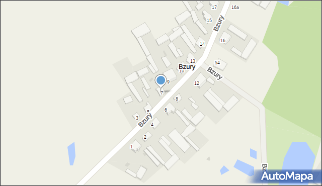 Bzury, Bzury, 7, mapa Bzury