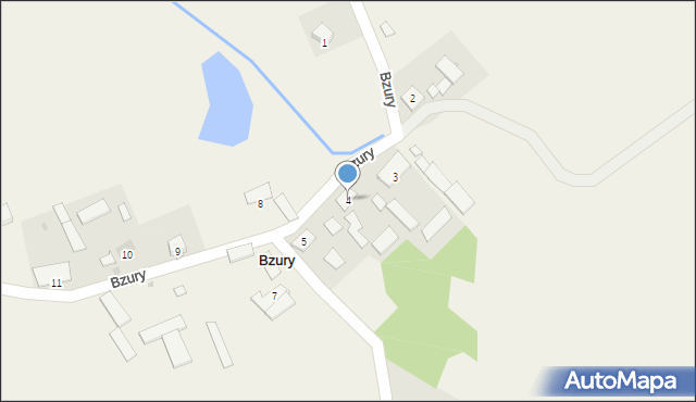 Bzury, Bzury, 4, mapa Bzury
