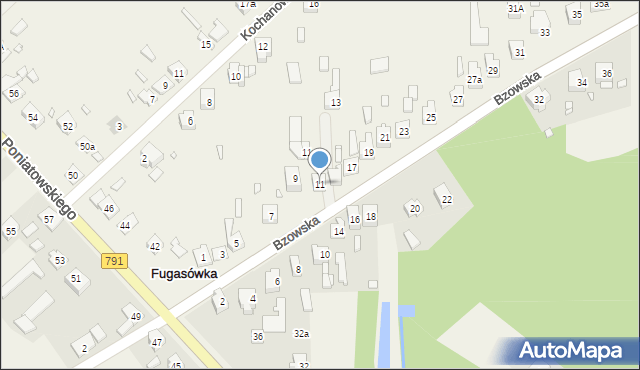 Fugasówka, Bzowska, 11, mapa Fugasówka