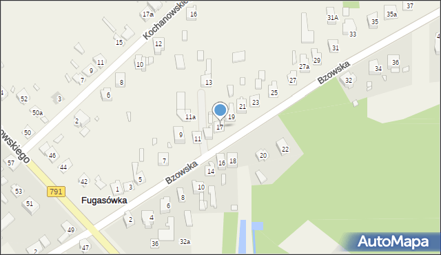 Fugasówka, Bzowska, 17, mapa Fugasówka