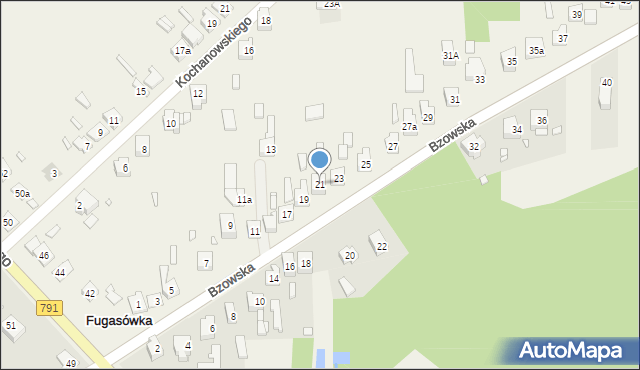 Fugasówka, Bzowska, 21, mapa Fugasówka