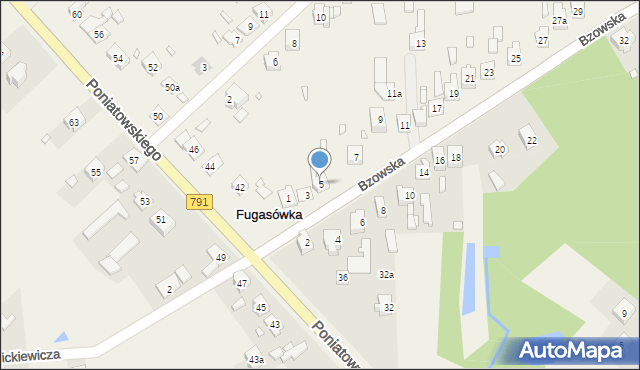 Fugasówka, Bzowska, 5, mapa Fugasówka