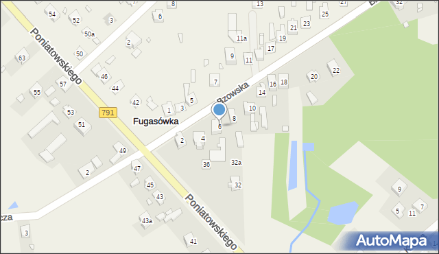 Fugasówka, Bzowska, 6, mapa Fugasówka