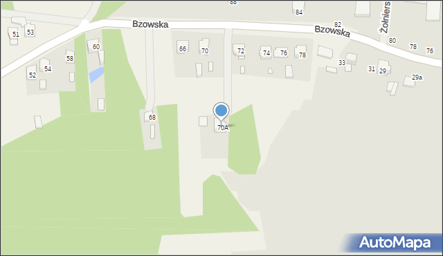 Fugasówka, Bzowska, 70A, mapa Fugasówka