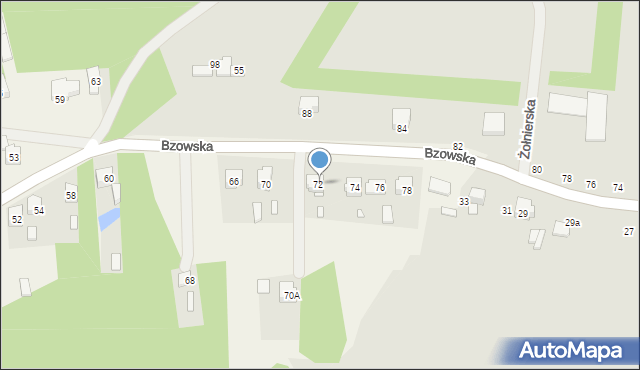 Fugasówka, Bzowska, 72, mapa Fugasówka