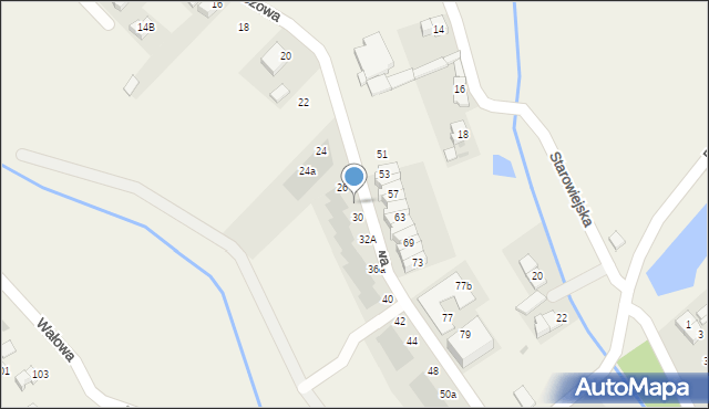 Radwanice, Bzowa, 28A, mapa Radwanice