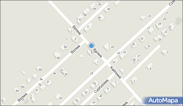 Siechnice, Bzowa, 3, mapa Siechnice