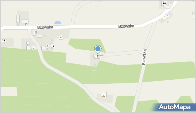 Wielki Komorsk, Bzowska, 31, mapa Wielki Komorsk