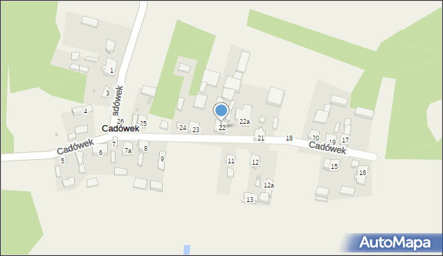 Cadówek, Cadówek, 22, mapa Cadówek