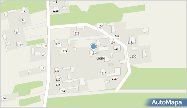 Całowanie, Całowanie, 117, mapa Całowanie