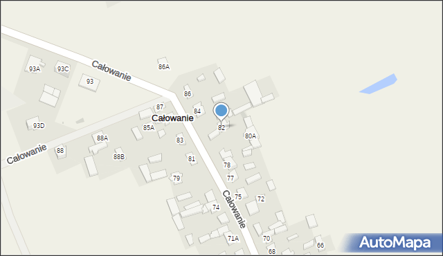 Całowanie, Całowanie, 82, mapa Całowanie