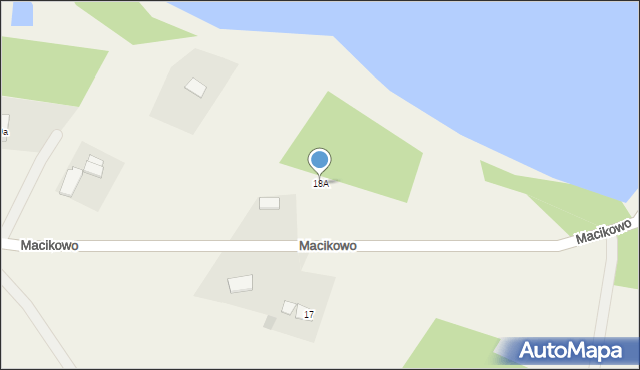 Macikowo, Carski Dar, 18A, mapa Macikowo