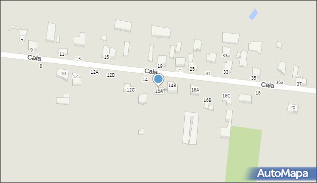 Piotrków Trybunalski, Cała, 14A, mapa Piotrków Trybunalski