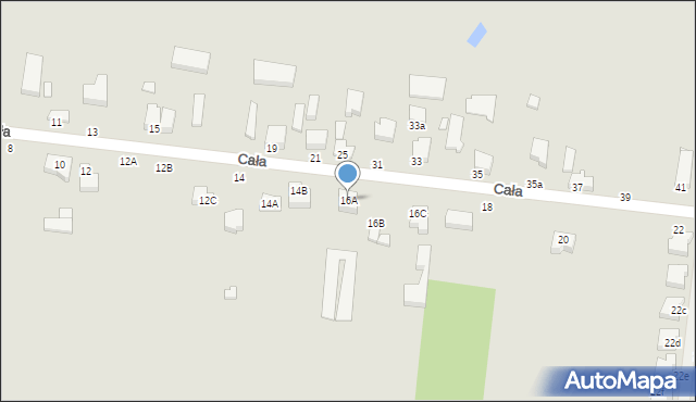 Piotrków Trybunalski, Cała, 16A, mapa Piotrków Trybunalski