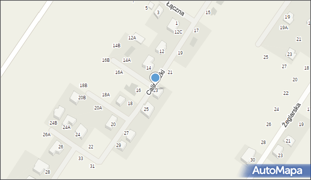 Słupno, Calineczki, 23, mapa Słupno