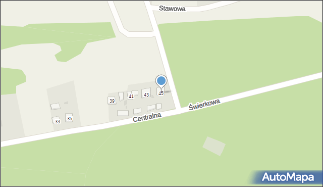 Agatówka, Centralna, 45, mapa Agatówka