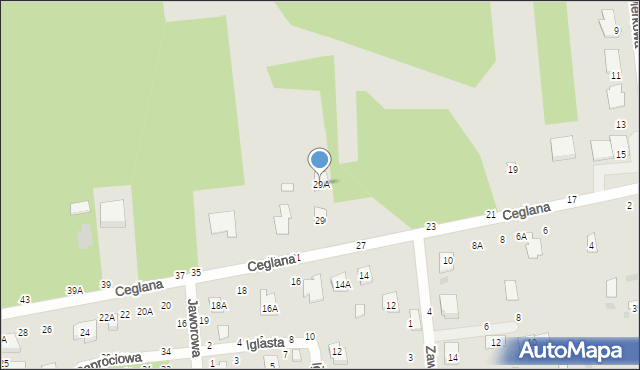 Biała Podlaska, Ceglana, 29A, mapa Białej Podlaskiej