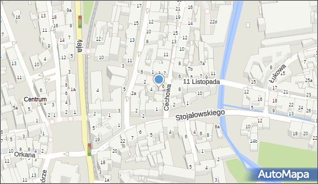 Bielsko-Biała, Cechowa, 5, mapa Bielsko-Białej