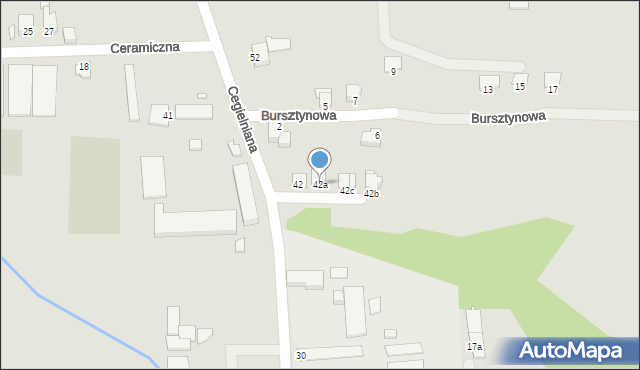 Bielsko-Biała, Cegielniana, 42a, mapa Bielsko-Białej