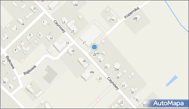 Bukowiec, Ceynowy Floriana, dr., 19, mapa Bukowiec