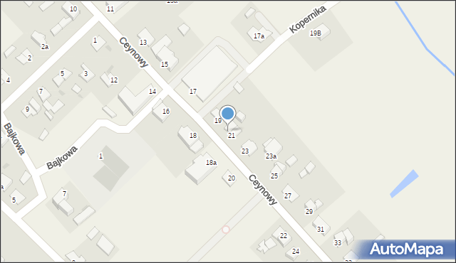 Bukowiec, Ceynowy Floriana, dr., 21a, mapa Bukowiec