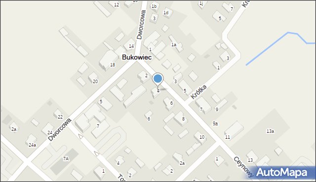 Bukowiec, Ceynowy Floriana, dr., 4, mapa Bukowiec