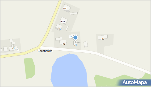Cecenowo, Cecenowo, 33/1, mapa Cecenowo